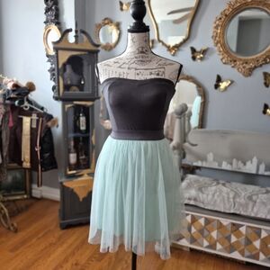 Ocean Drive Black and Mint Balletcore Mini Dress Small